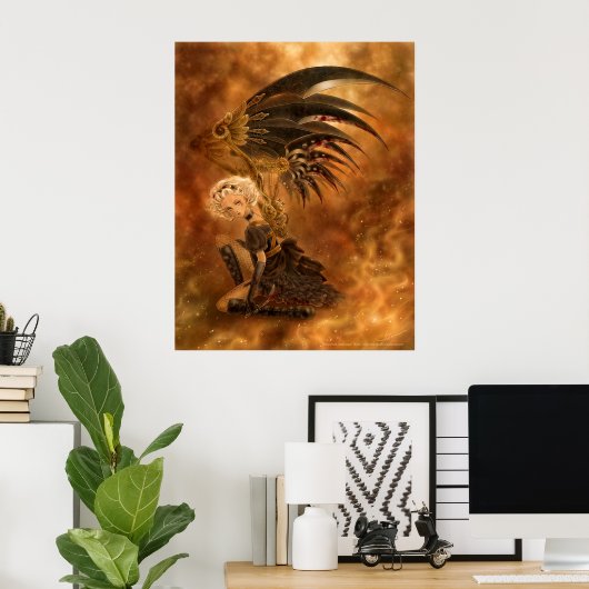 Steampunk Dark Angel Print (Thuiskantoor)