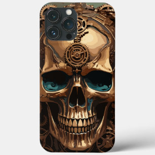 Steampunk decoratieve schedel iPhone 13 pro max hoesje
