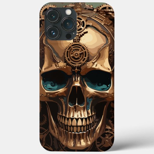 Steampunk decoratieve schedel Case-Mate iPhone case (Achterkant)