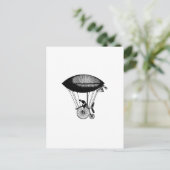 Steampunk derigicyclist briefkaart (Staand voorkant)