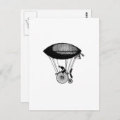 Steampunk derigicyclist briefkaart (Voorkant / Achterkant)