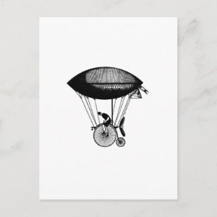 Steampunk derigicyclist briefkaart