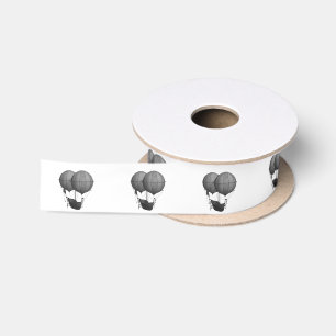 Steampunk Design Black en White Flying Machine Lint