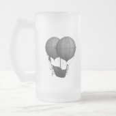 Steampunk Design Black en White Flying Machine Matglas Bierpul (Links)