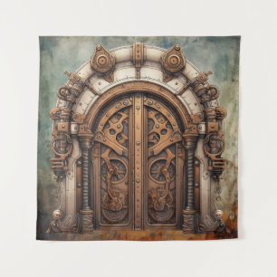 Steampunk Deur Tapestry Wandkleed