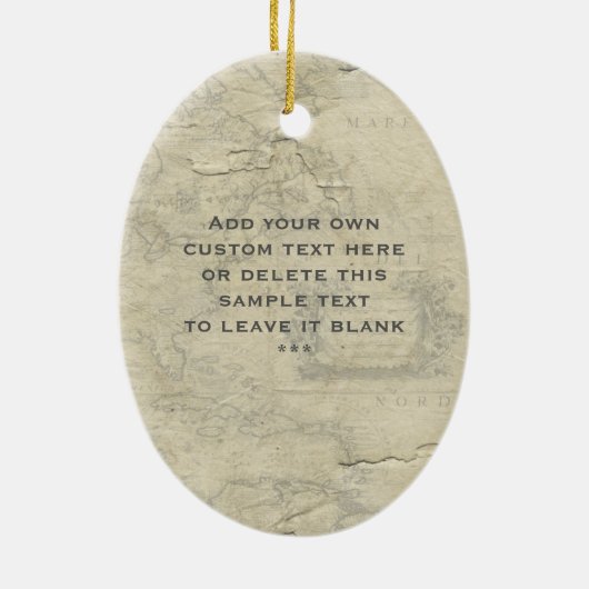 Steampunk Dirigibele ballonvaarde Keramisch Ornament (Achterkant)