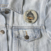 Steampunk Dirigibele ballonvaarde Ronde Button 5,7 Cm (In situ)