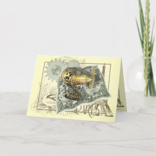 Steampunk Diritible Air Tour Groetjes Kaart