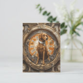 Steampunk Dog Briefkaart (Staand voorkant)