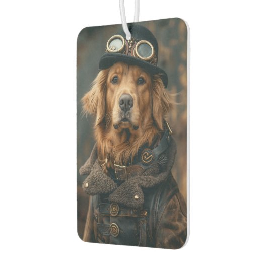 Steampunk Dog Funny Gift Air Freshener Luchtverfrisser (Links)