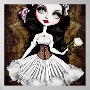  Steampunk Doll op Corset Poster