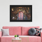 Steampunk Door Wrapped Canvas (Insitu (Woonkamer))