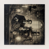 Steampunk Dr. Frankenstein Elektromechanisch Legpuzzel (Horizontaal)