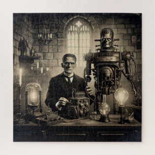 Steampunk Dr. Frankenstein Elektromechanisch Legpuzzel
