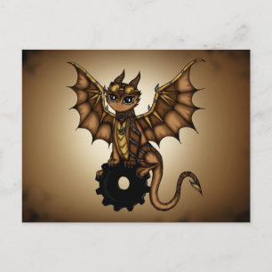 Steampunk Dragon Briefkaart