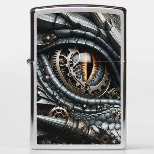 Steampunk Dragon Eye Close-up AI Art