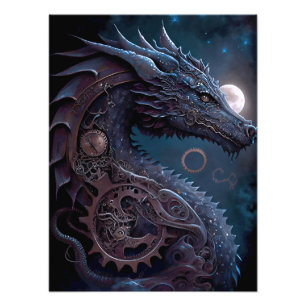 Steampunk Dragon Foto Afdruk