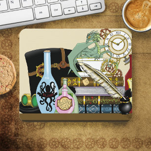 Steampunk Dragon Potions Boeken Muismat