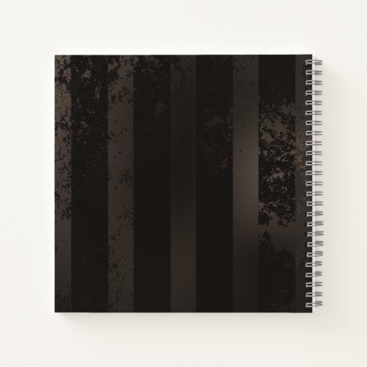 Steampunk Dragonflies op bruine gestreepte achterg Notitieboek (Achterkant)