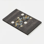 Steampunk Dragonflies op bruine gestreepte achterg Post-it® Notes (Schuin)