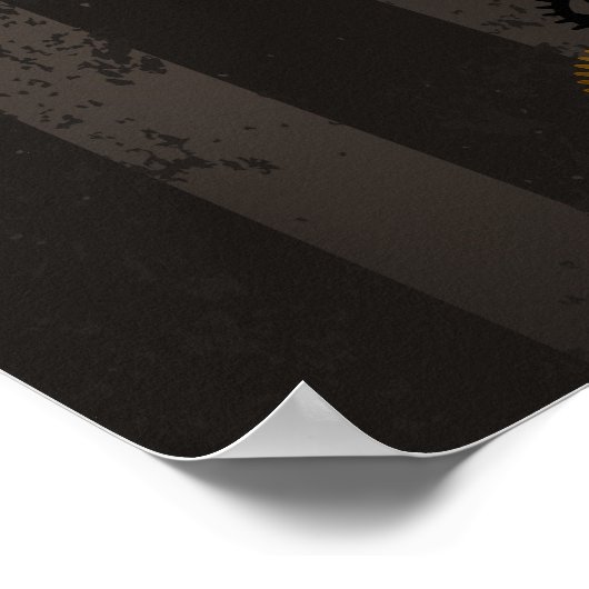 Steampunk Dragonflies op bruine gestreepte achterg Poster (Hoek)