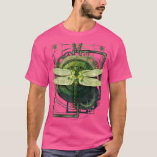 Steampunk Dragonfly Victoriaans Kunst Mechanische T-shirt