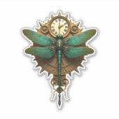 Steampunk Dragonfly Victorian Art Mechanical Steam Sticker (Voorkant)