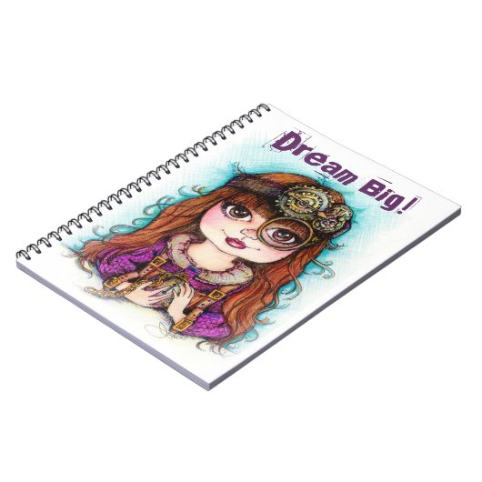 Steampunk Dream Big Notebook Notitieboek (Linkerzijde)