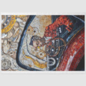 Steampunk Driver In Red Sports Car A5R Decoupage Tissuepapier (Voorkant)