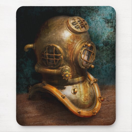 Steampunk - Duiken - De duikhelm Muismat (Voorkant)