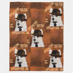 Steampunk Duitse Herdershond Fleece Deken