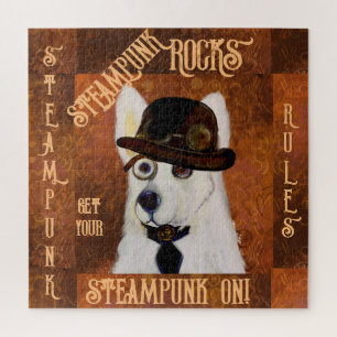Steampunk Duitse Herdershond Legpuzzel