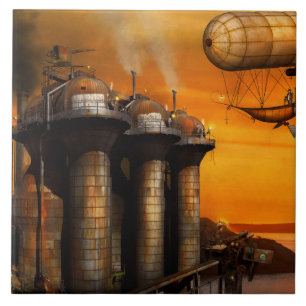 Steampunk - Dystopie - De buitenpost Tegeltje