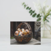 Steampunk Easter Greetings Feestdagenkaart (Staand voorkant)