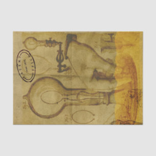 Steampunk Edison Light Bulb Patent Kantoor Tissuepapier