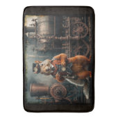 Steampunk Eekhoorn en Trein Badmat (Voorkant Verticaal)