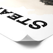 Steampunk Elegance Jonge Vrouw  Poster (Hoek)