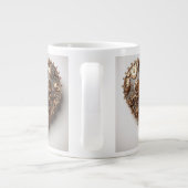 Steampunk Elegant Clockwork Gear Heart Extra Grote Beker (Achterkant)