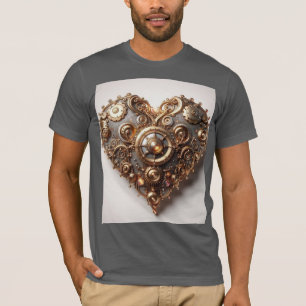 Steampunk Elegant Clockwork Gear Heart T-shirt