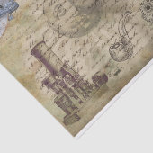  Steampunk Elegant Victoriaans Lady Tissuepapier (Detail)