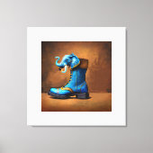 Steampunk Elephant Boot canvas print (Voorkant)