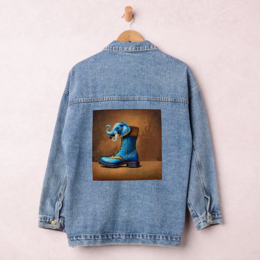 Steampunk Elephant Boot femme jean veste (Hangar)