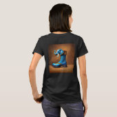 Steampunk Elephant Boot femmes noir T-shirt dos (Dos entier)