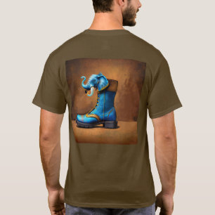 Steampunk Elephant Boot homme brun T-shirt dos