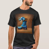 Steampunk Elephant Boot hommes noir T-shirt (Devant)