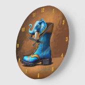 Steampunk Elephant Boot wandklok Grote Klok (Hoek)