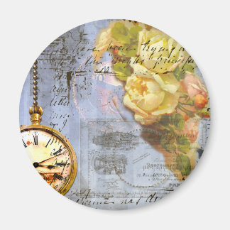 Steampunk en gele rozen magneet