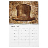 Steampunk en punk agenda met stoom kalender (Feb 2026)