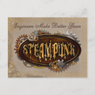 Steampunk Engineers Gears Briefkaart