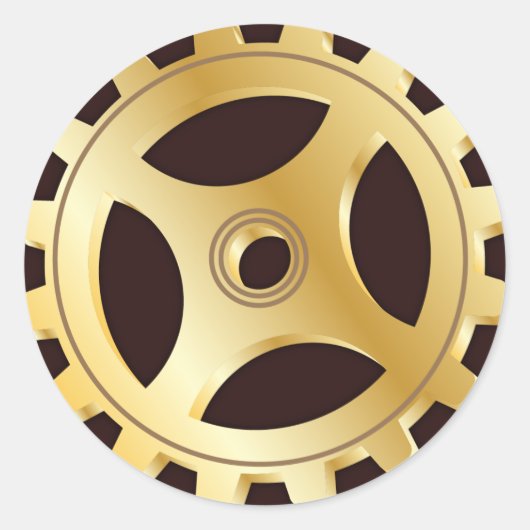 Steampunk Envelope Seal Ronde Sticker (Voorkant)